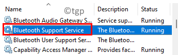 Služby Podpora Bluetoot Služba Min