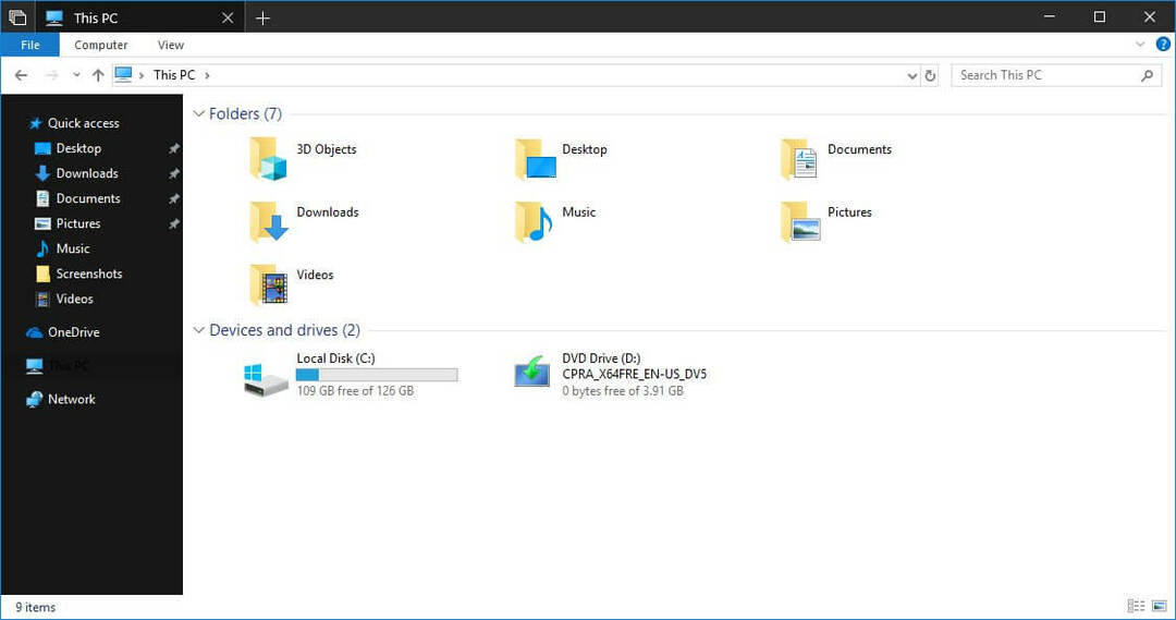 File Explorer bo v operacijskem sistemu Windows 10 RS5 dobil temno temo