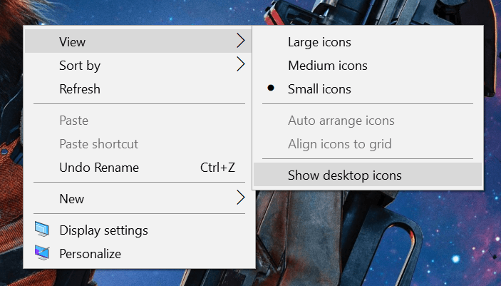 Desktop-Hintergrund schwarz Windows 10