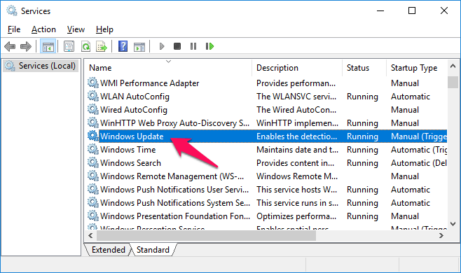 Začasni predpomnilnik sistema Windows Update 