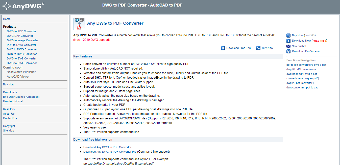 AnyDWG - convertor autocad în PDF