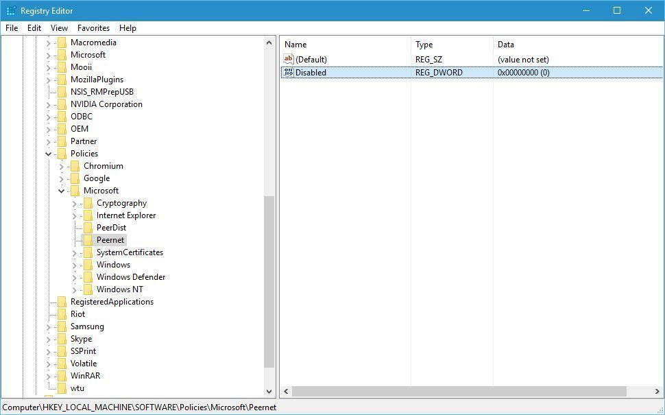 Peer-Netzwerkgruppierungsdienst, auf dem Windows 7 nicht ausgeführt wird