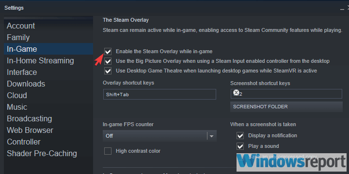 steam overlay steam error minimumskrav ikke oppfylt