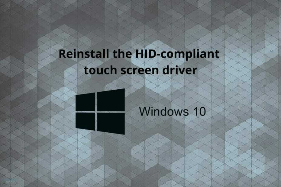 Wie installiere ich den HID-kompatiblen Touchscreen-Treiber neu?