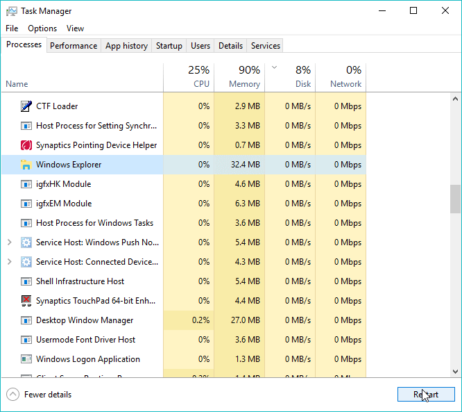 Manca l'icona della batteria in Windows 7
