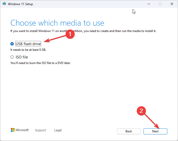 USB დაყენება Windows 11 ნაბიჯი 3