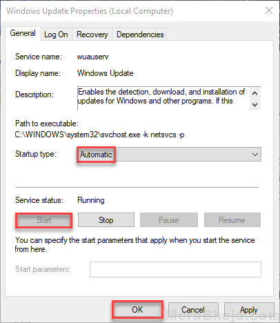 Pradėti „Windows Update“ ypatybes