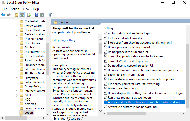 Windows potrebuje vaše trenutne poverilnice urejevalnik pravilnika skupine