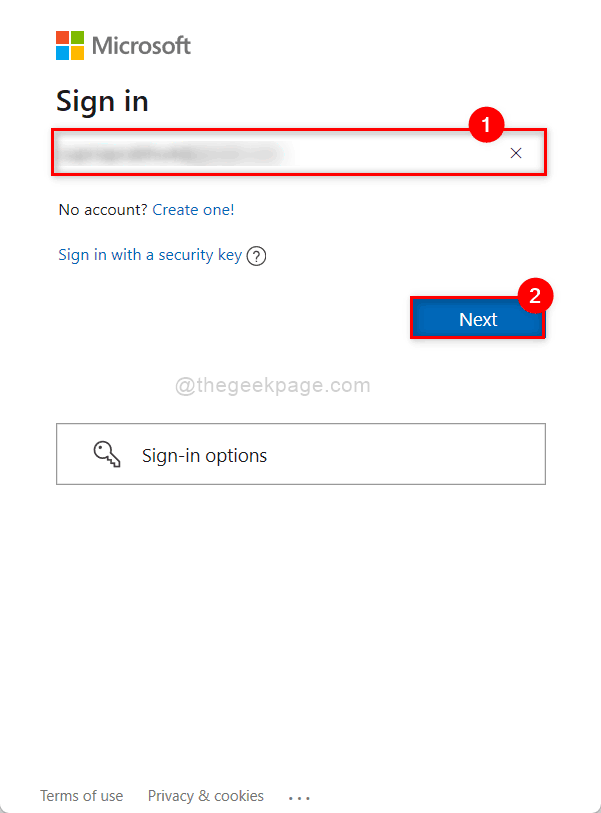 Microsofti sisselogimise e-posti ID 11zon