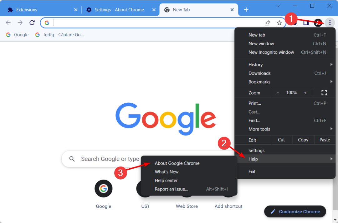 menu-help-about-chrome Bilder werden in Chrome nicht geladen