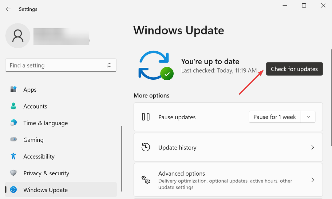 Pārbaudiet, vai nav atjauninājumu, lai labotu Windows 11 zaļā ekrāna kļūdu
