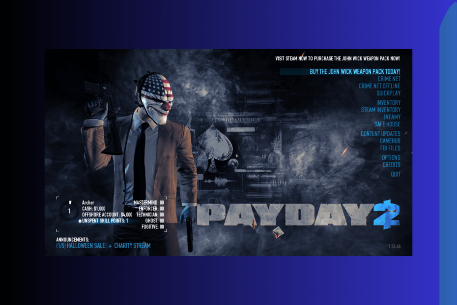 payday 2 нарушение на достъпа срив (