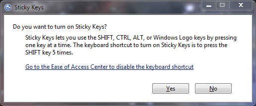 oprava lepivých kláves ve Windows 8 a Windows 10
