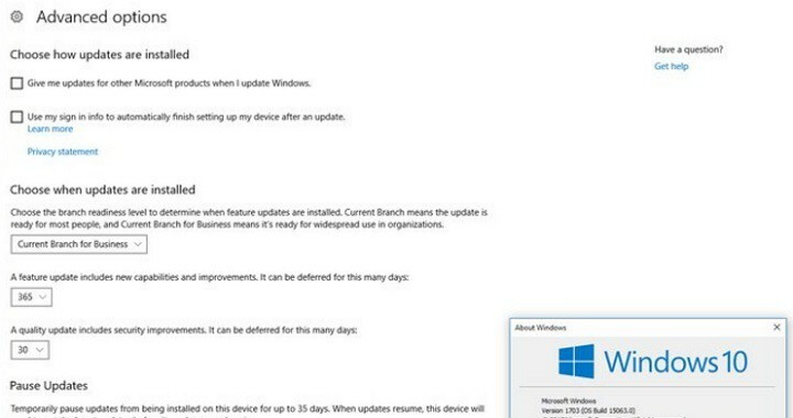 Sie können Updates in Windows 10 Creators Update ein Jahr lang blockieren