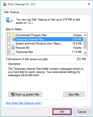 Slik sletter du ubrukte filer i Windows 10 ved hjelp av Diskopprydding
