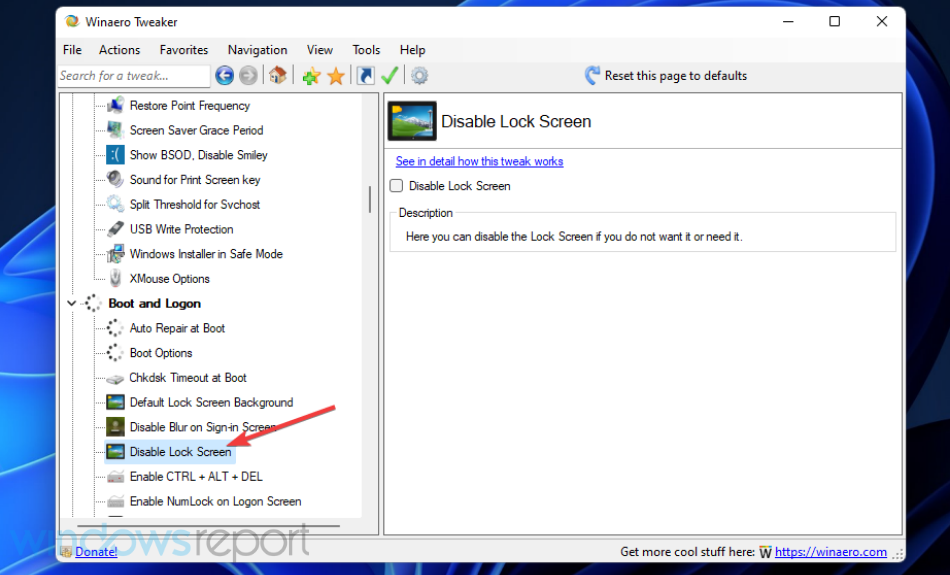 L'option Désactiver l'écran de verrouillage désactive l'écran de verrouillage Windows 11