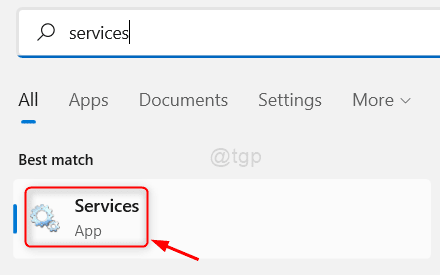 Services-app openen