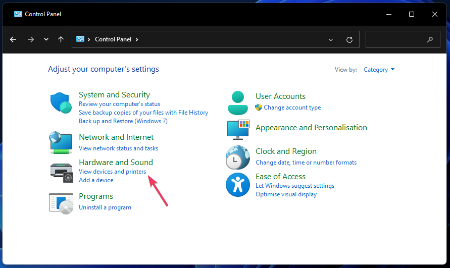 Option „Geräte und Drucker anzeigen“ unter Windows 11, Bluetooth-Namen ändern