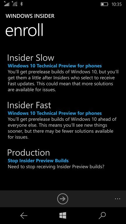 „Windows 10 mobile firmware“