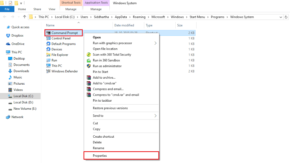 כיצד לשנות צבע ורקע טקסט ב- CMD: Windows 10