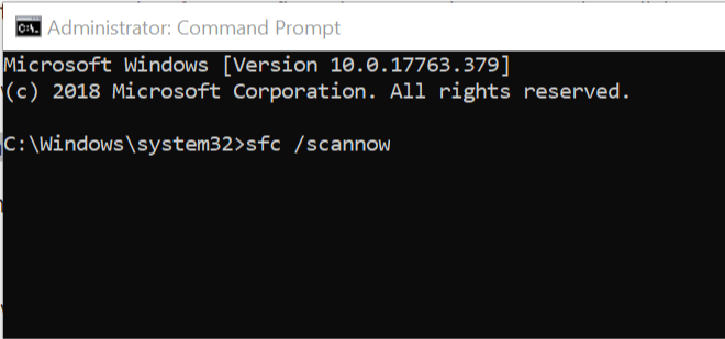 käivitage käsk Sfc scannow - Windowsi värskenduste parandus