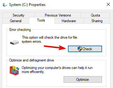 patikrinkite, ar diskas pagreitina „Windows 10“