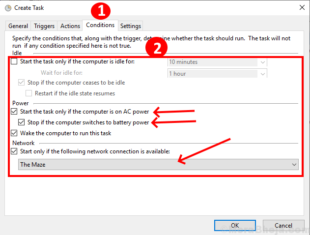 როგორ შევქმნათ მოწინავე ამოცანები Task Scheduler- ში Windows 10-ისთვის