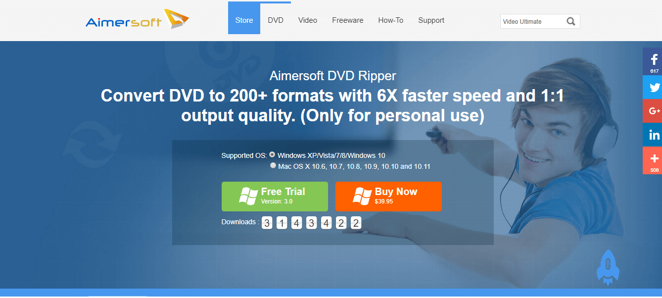 AimerSoft DVD Ripper - DVD เป็น MP4