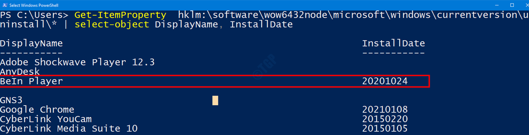 Programmi / rakenduse installimise kuupäeva kontrollimine Windows 10-s
