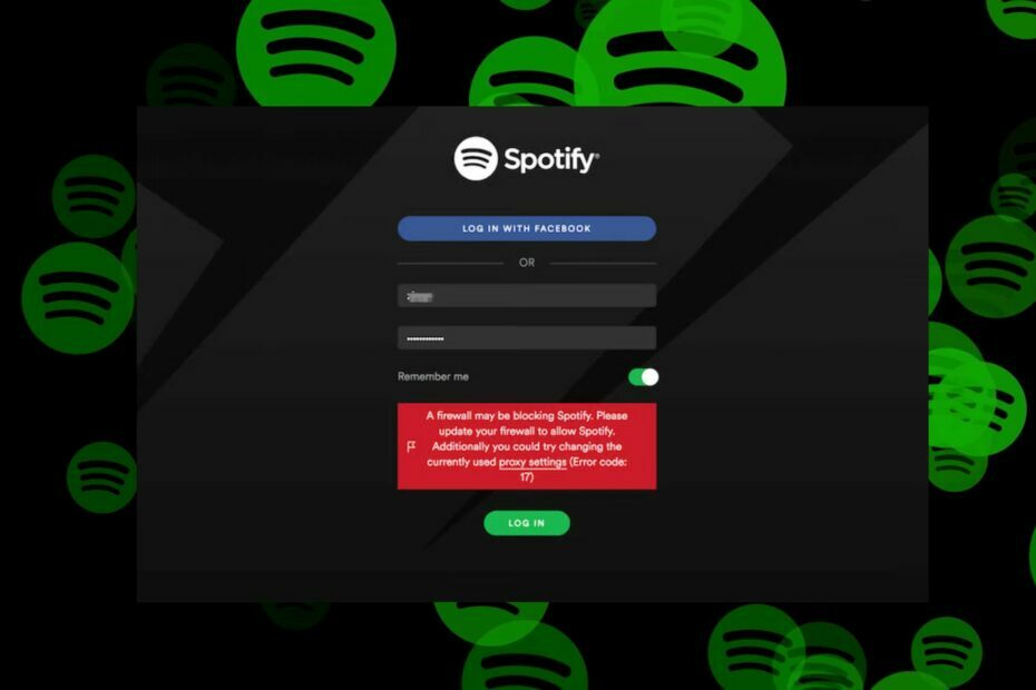 bir güvenlik duvarı Spotify'ı engelliyor olabilir
