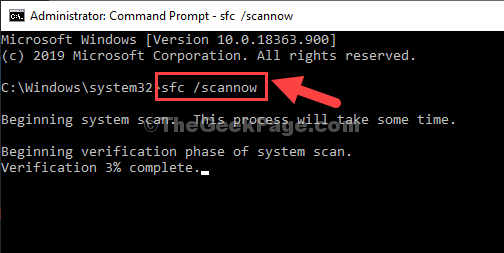 Eingabeaufforderung Admin-Modus Sfc Scannow Enter
