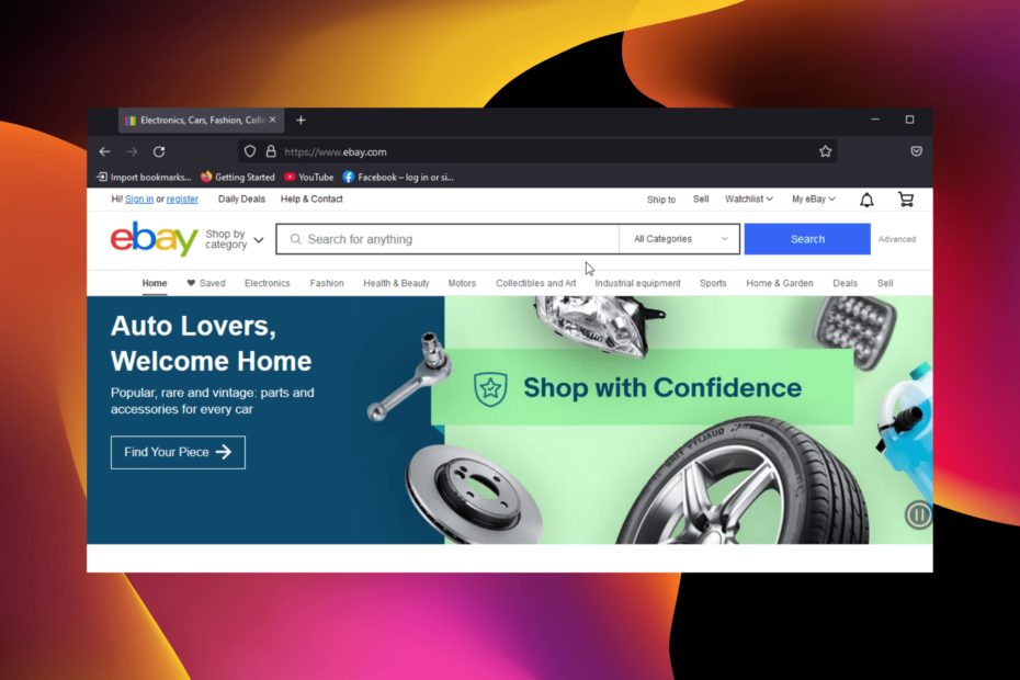 eBay funktioniert nicht mit Firefox