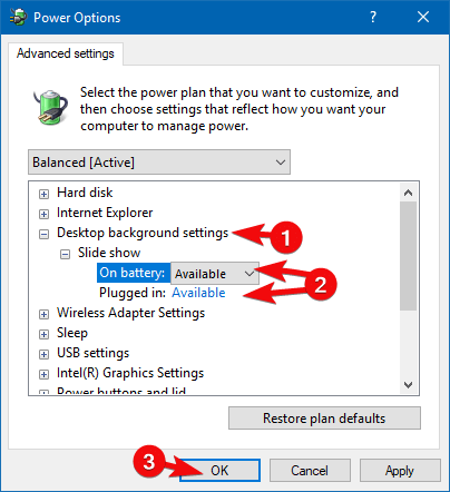 Määra töölaua taustaks, mis ei tööta Windows 10