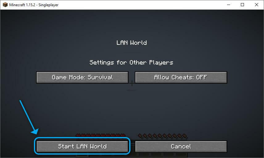 Začína sa LAN hra Minecraft
