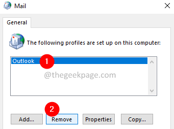 Remover conta do Outlook