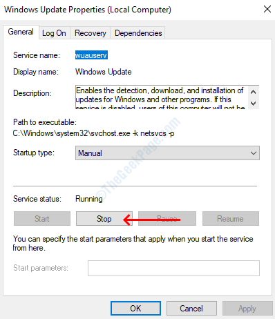 Stoppen Sie den Windows Update-Dienst