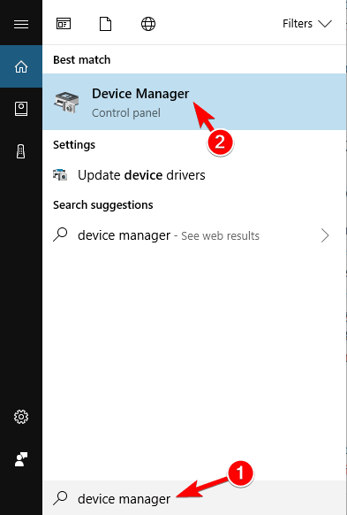 მოწყობილობის მენეჯერის ძებნა Windows 10-ში იღვიძებს თავისით