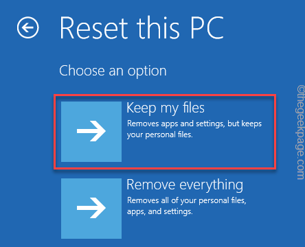 Resetovat PC Keep Files Startup Repair