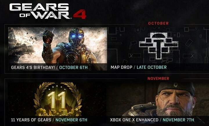 Täna on Gears of War 4 esimene sünnipäev ja mängijatele on kavas