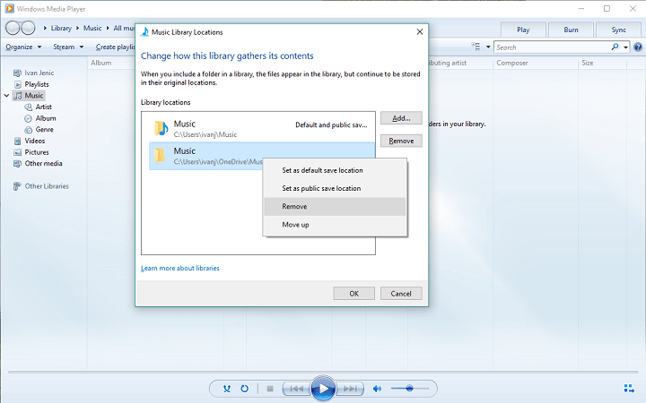 Windows Media Player ei kopioi musiikkia