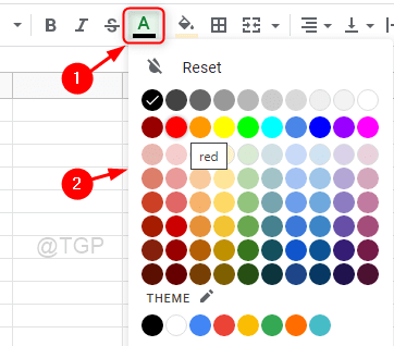 Textfarbe ändern Google Sheet Min