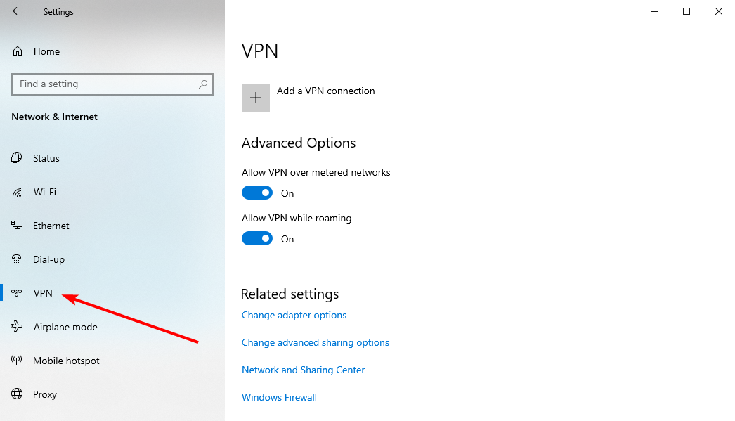 ตัวเลือก VPN เบราว์เซอร์ที่ไม่ลงรอยกันไม่ทำงาน