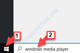 Starten Sie die Windows-Suche Windows Media Player