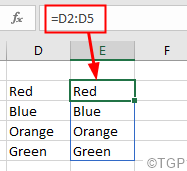 Errore di dispersione di Excel dopo gli array dinamici