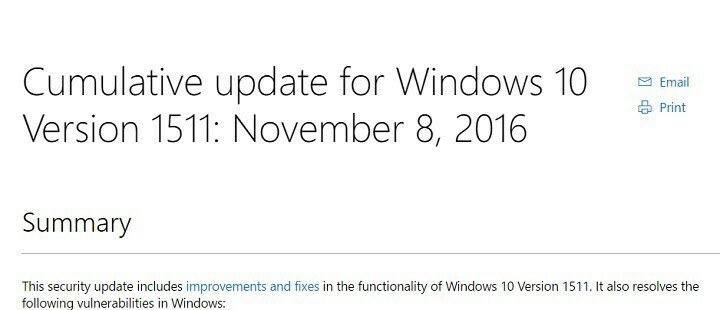 Обновление KB3198586 для Windows 10 версии 1511 улучшает и устраняет уязвимости