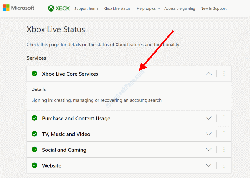 „Xbox Live“ būsena