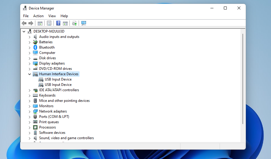 Kategorija naprav za človeški vmesnik Zaslon na dotik Windows 11 ne deluje