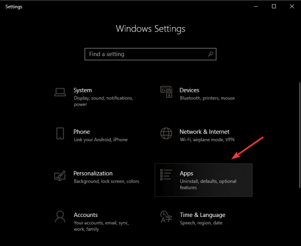 Windows ayarları uygulamaları düğmesi - Sedlauncher.exe yüksek işlemci kullanımını düzeltir