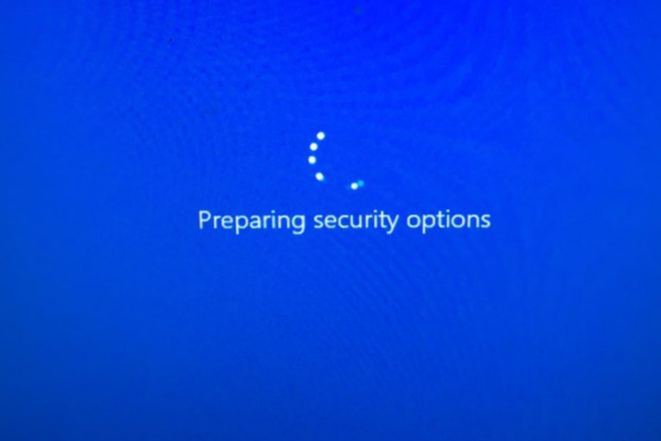ištaisykite „Windows“ saugos parinkčių paruošimo klaidą