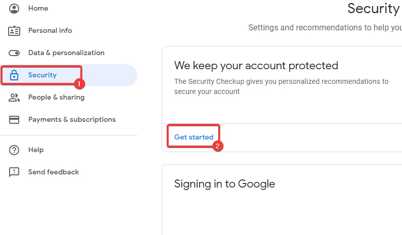 Email upaya masuk yang mencurigakan di Gmail